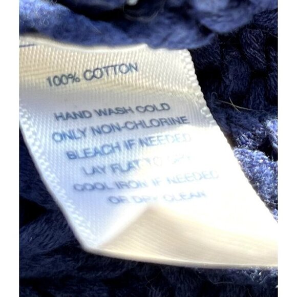 C. Wonder Navy Blue Round Neck Open Knit Sweater S - Picture 5 of 5